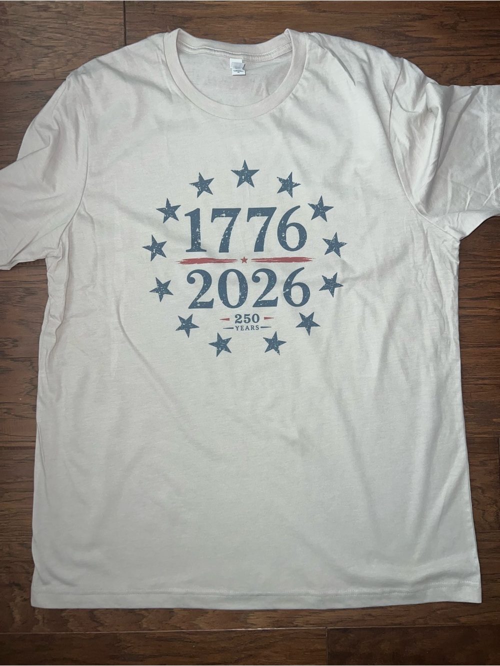 NEW Men's Cream 1776-2026 Graphic Tee
